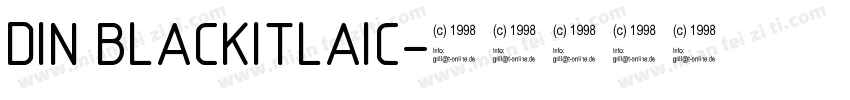 DIN BLACKITLAIC字体转换